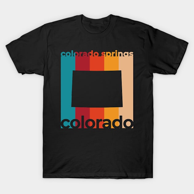 Colorado Springs Colorado Retro T-Shirt by easytees